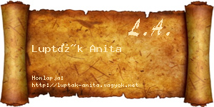 Lupták Anita névjegykártya